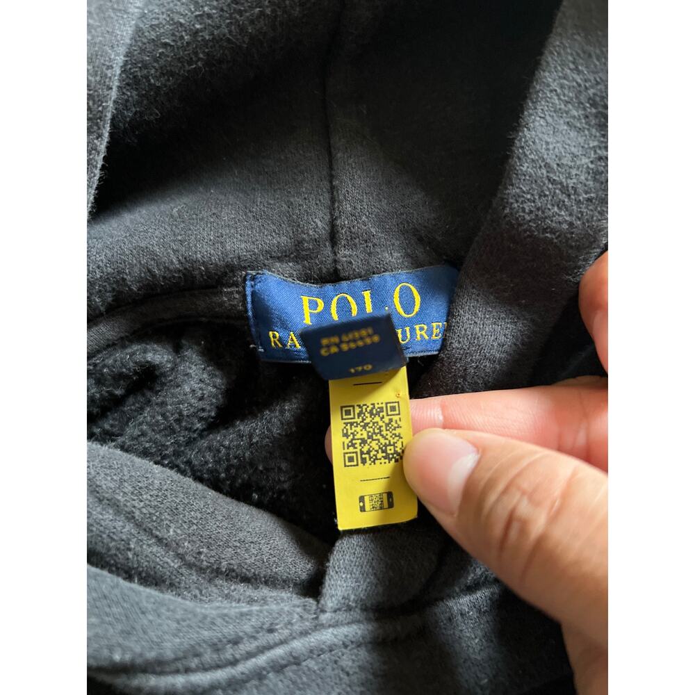Polo Ralph Lauren Boys Polo Bear Pullover Hoodie Black Size Junior/Boys XL - Picture 8 of 9